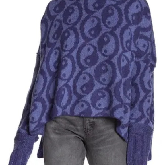 Free People Yin/Yang Purple Sweater - Picture 1 of 4